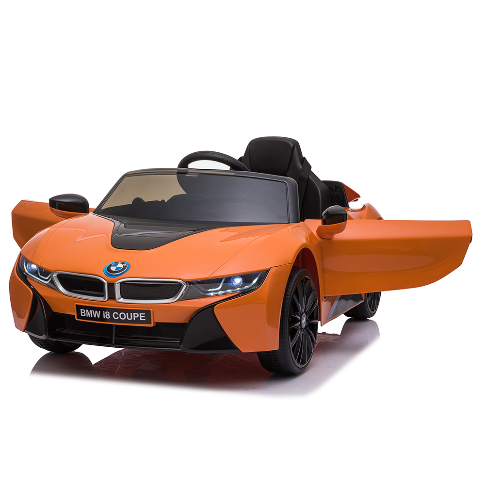 BMW I8 Coupe bmw licensed power operated wheel cars for kids to ride electric with remote control,EVA wheels, leather seater