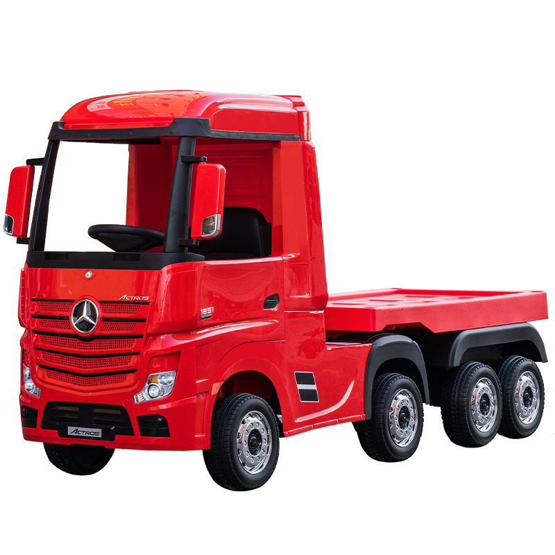 Licensed Mercedes Benz Actros ride on truck toy powered battery cars kids drive with trailer